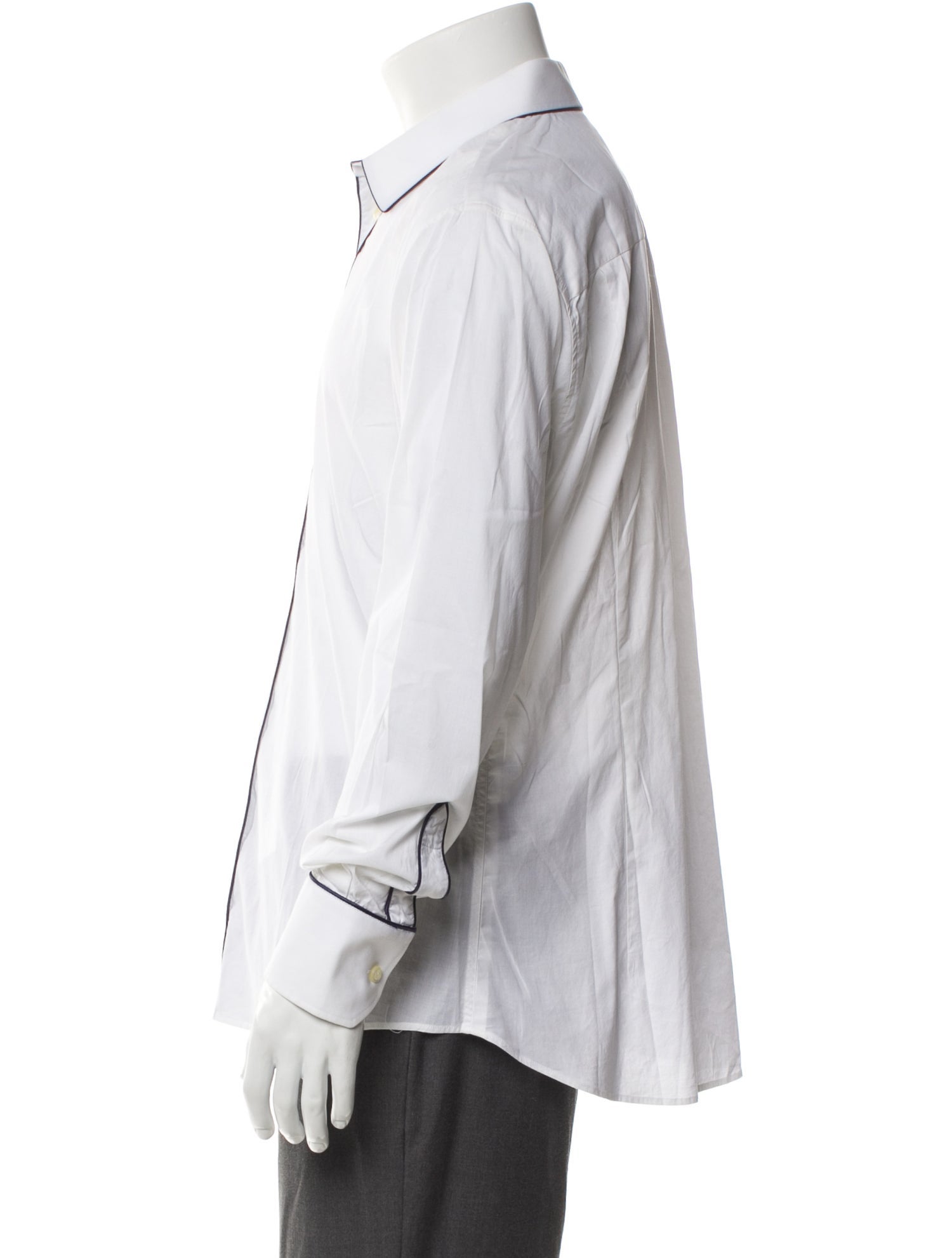 Giorgio Armani Striped Long Sleeve Dress Shirt