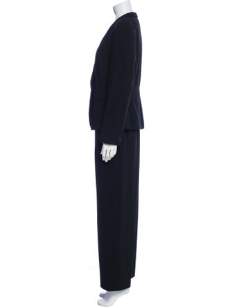 Giorgio Armani Wool Ruffle Embellishment Pantsuit