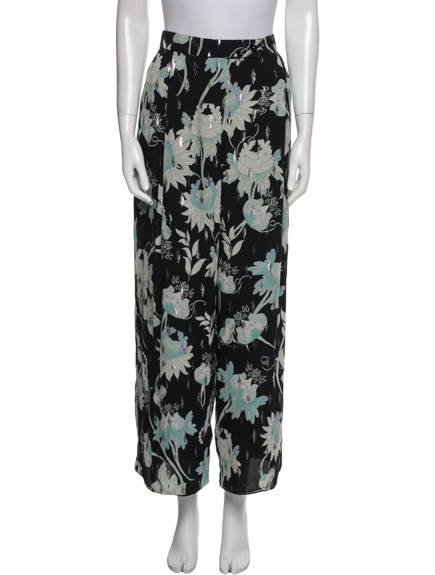 Giorgio Armani Silk Wide Leg Pants