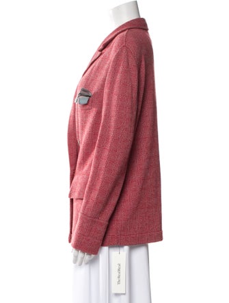 Giorgio Armani Virgin Wool Tweed Pattern Blazer