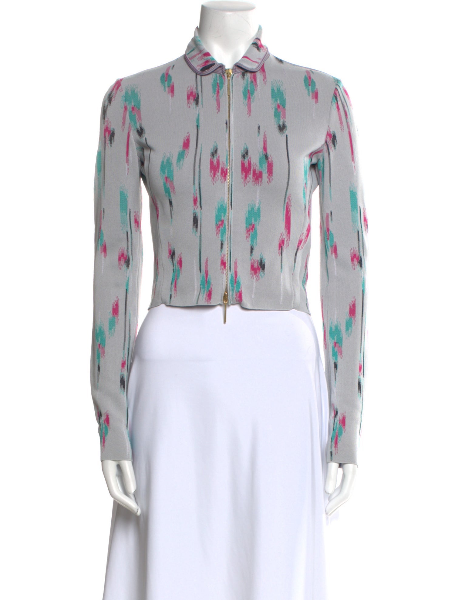 Giorgio Armani Printed Long Sleeve Crop Top