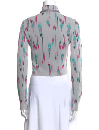 Giorgio Armani Printed Long Sleeve Crop Top