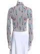 Giorgio Armani Printed Long Sleeve Crop Top