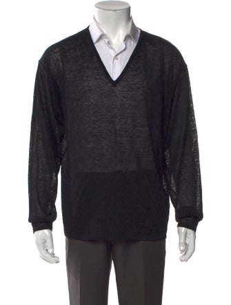 Giorgio Armani V-Neck Long Sleeve Cardigan
