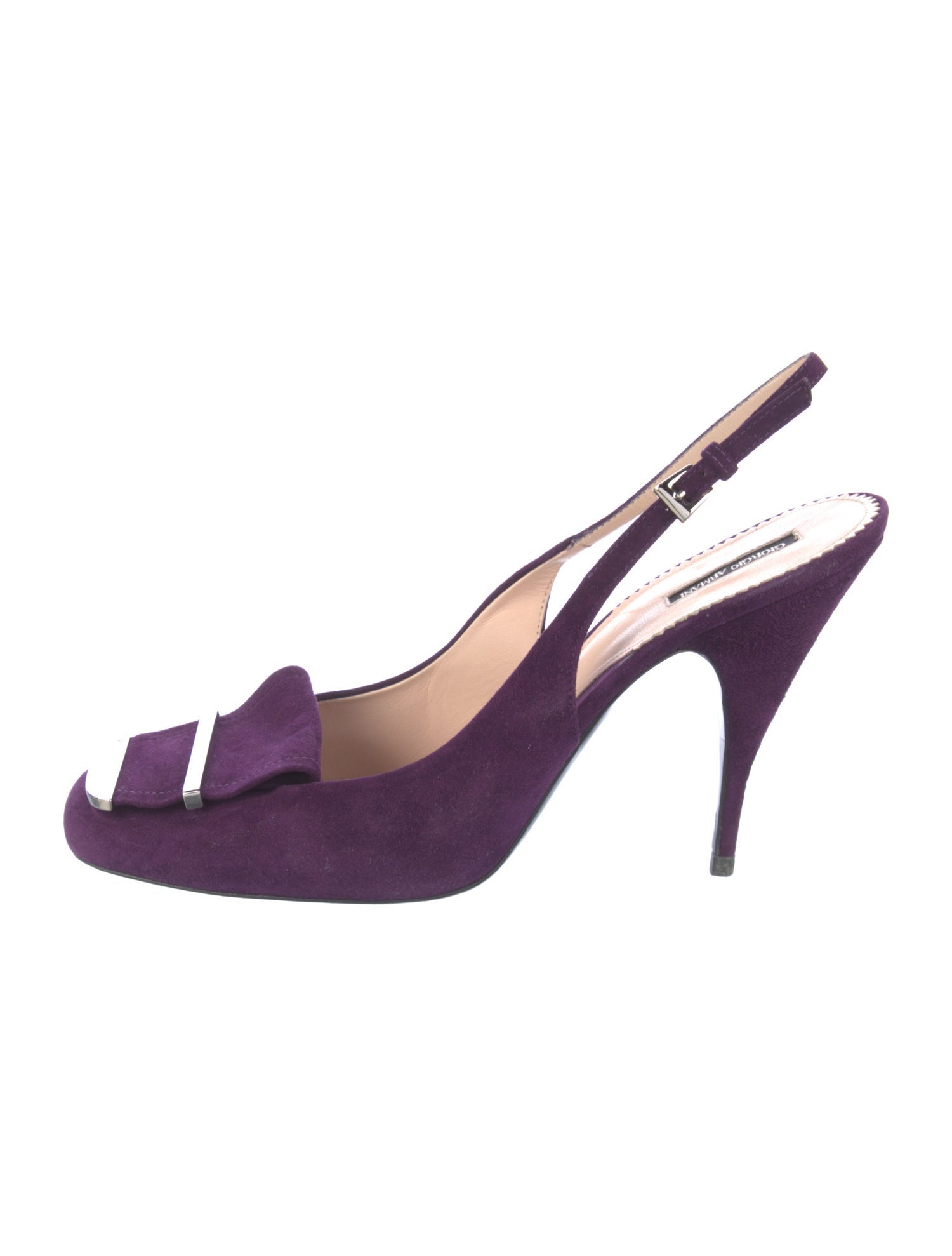Giorgio Armani Suede Slingback Pumps