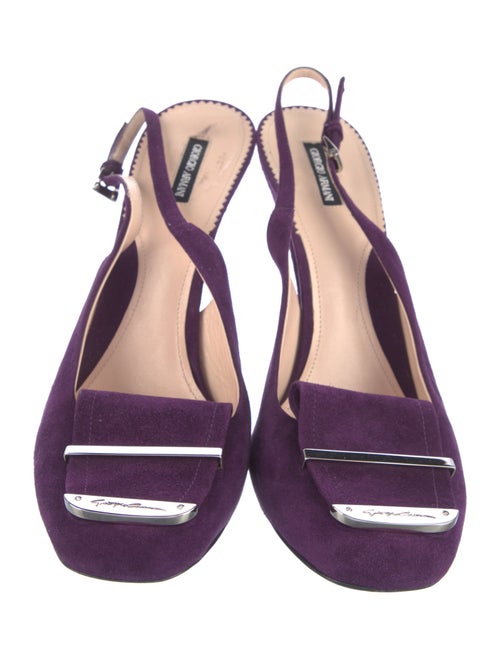 Giorgio Armani Suede Slingback Pumps