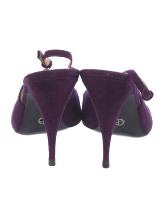 Giorgio Armani Suede Slingback Pumps
