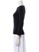 Giorgio Armani Bateau Neckline Three-Quarter Sleeve Top