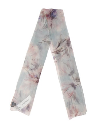 Giorgio Armani Silk Floral Print Scarf
