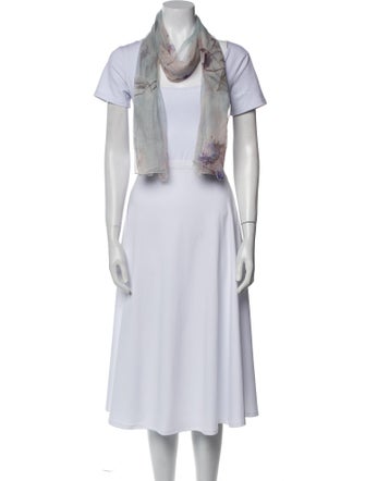 Giorgio Armani Silk Floral Print Scarf