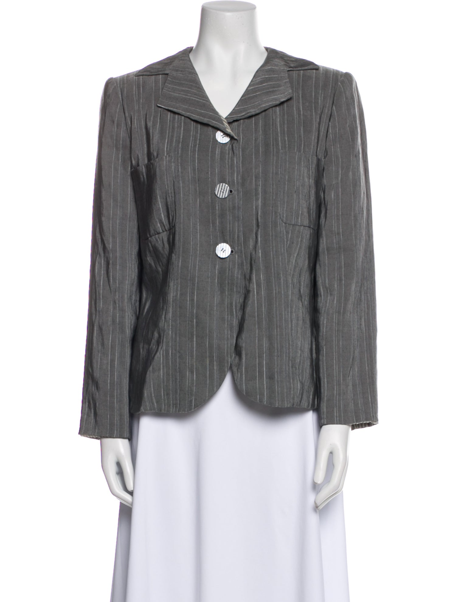 Giorgio Armani Linen Striped Blazer