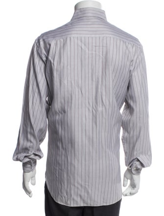 Giorgio Armani Striped Long Sleeve Dress Shirt