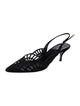 Giorgio Armani Suede Cutout Accent Slingback Pumps