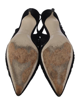 Giorgio Armani Suede Cutout Accent Slingback Pumps
