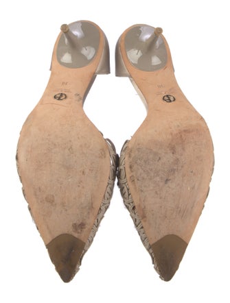 Giorgio Armani Leather Printed D'Orsay Pumps