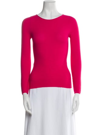 Giorgio Armani Scoop Neck Long Sleeve Top