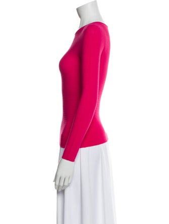 Giorgio Armani Scoop Neck Long Sleeve Top