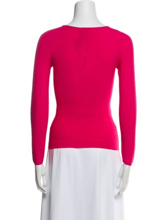 Giorgio Armani Scoop Neck Long Sleeve Top
