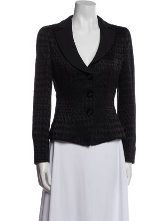 Giorgio Armani Wool Houndstooth Print Blazer