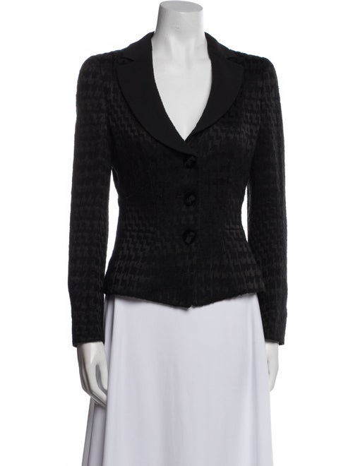 Giorgio Armani Wool Houndstooth Print Blazer