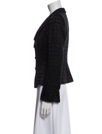 Giorgio Armani Wool Houndstooth Print Blazer