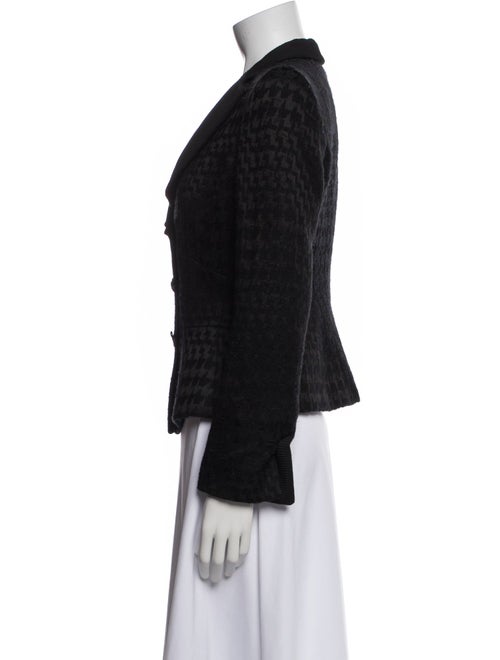 Giorgio Armani Wool Houndstooth Print Blazer