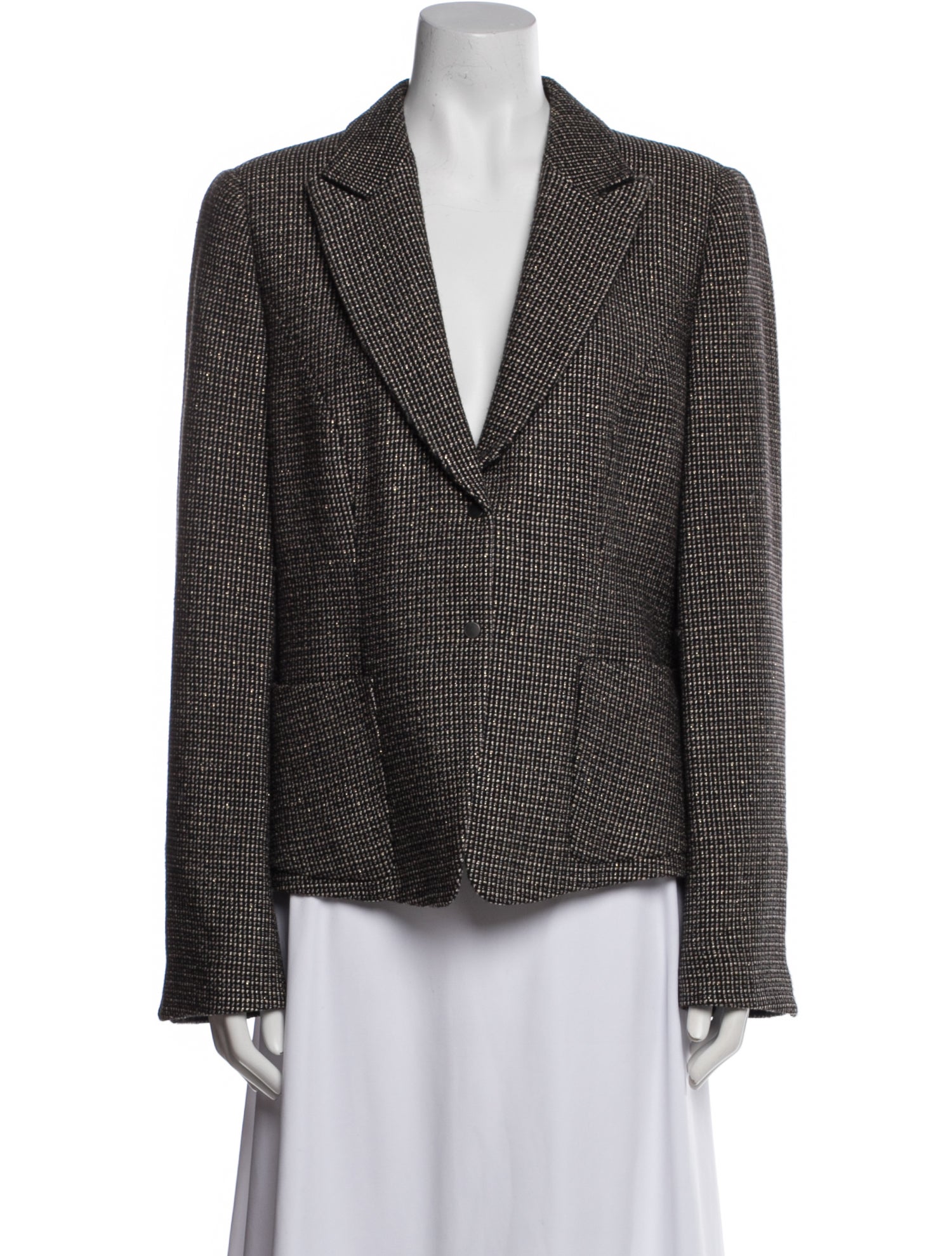 Giorgio Armani Plaid Print Blazer