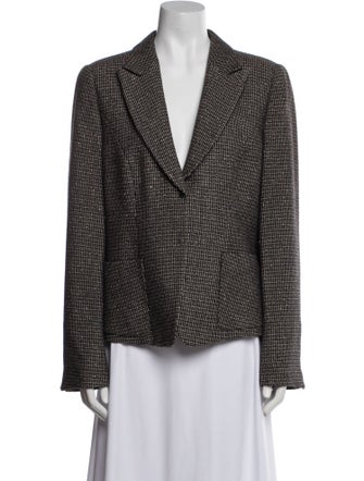 Giorgio Armani Plaid Print Blazer