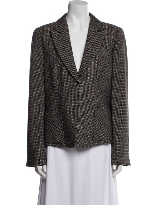Giorgio Armani Plaid Print Blazer