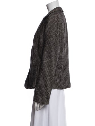 Giorgio Armani Plaid Print Blazer