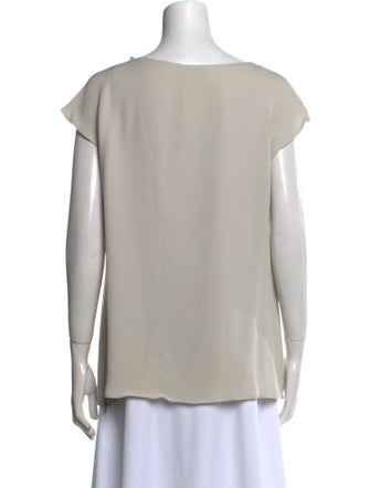 Giorgio Armani Silk Bateau Neckline Blouse
