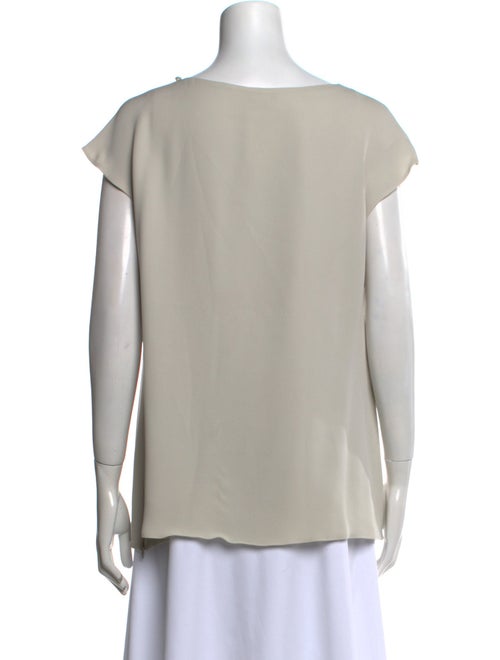 Giorgio Armani Silk Bateau Neckline Blouse