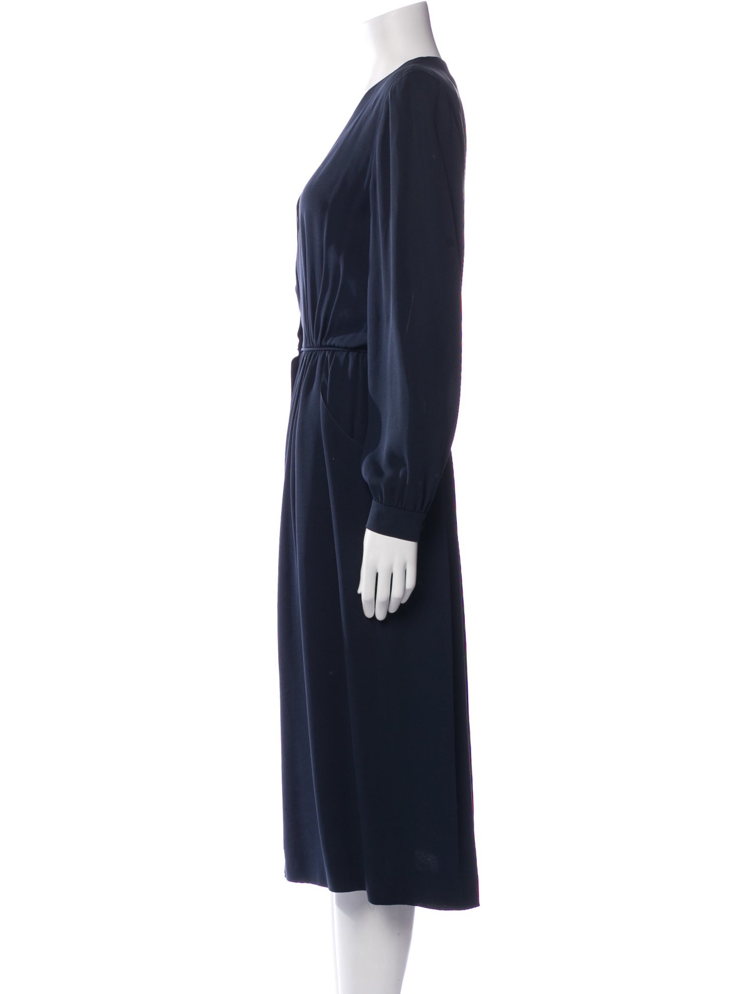 Giorgio Armani V-Neck Midi Length Dress