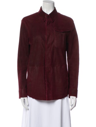 Giorgio Armani Lamb Leather Utility Jacket