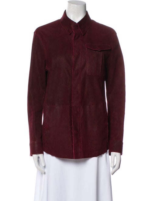 Giorgio Armani Lamb Leather Utility Jacket