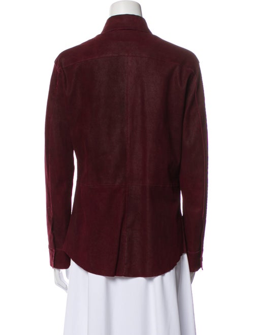 Giorgio Armani Lamb Leather Utility Jacket