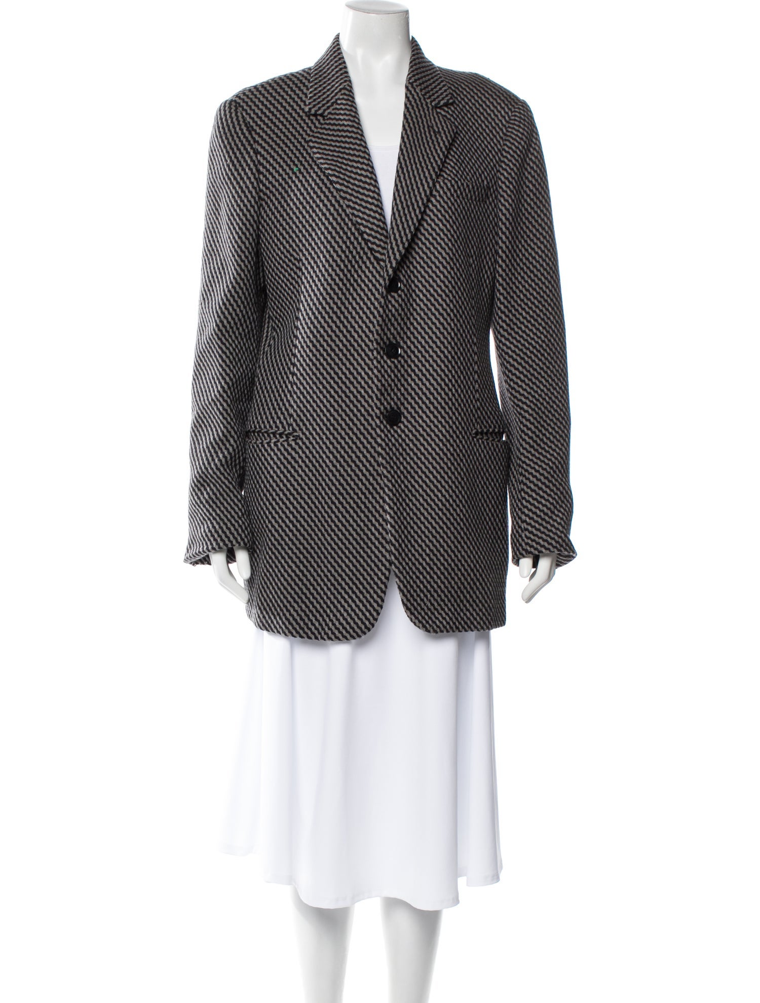 Giorgio Armani Wool Printed Coat