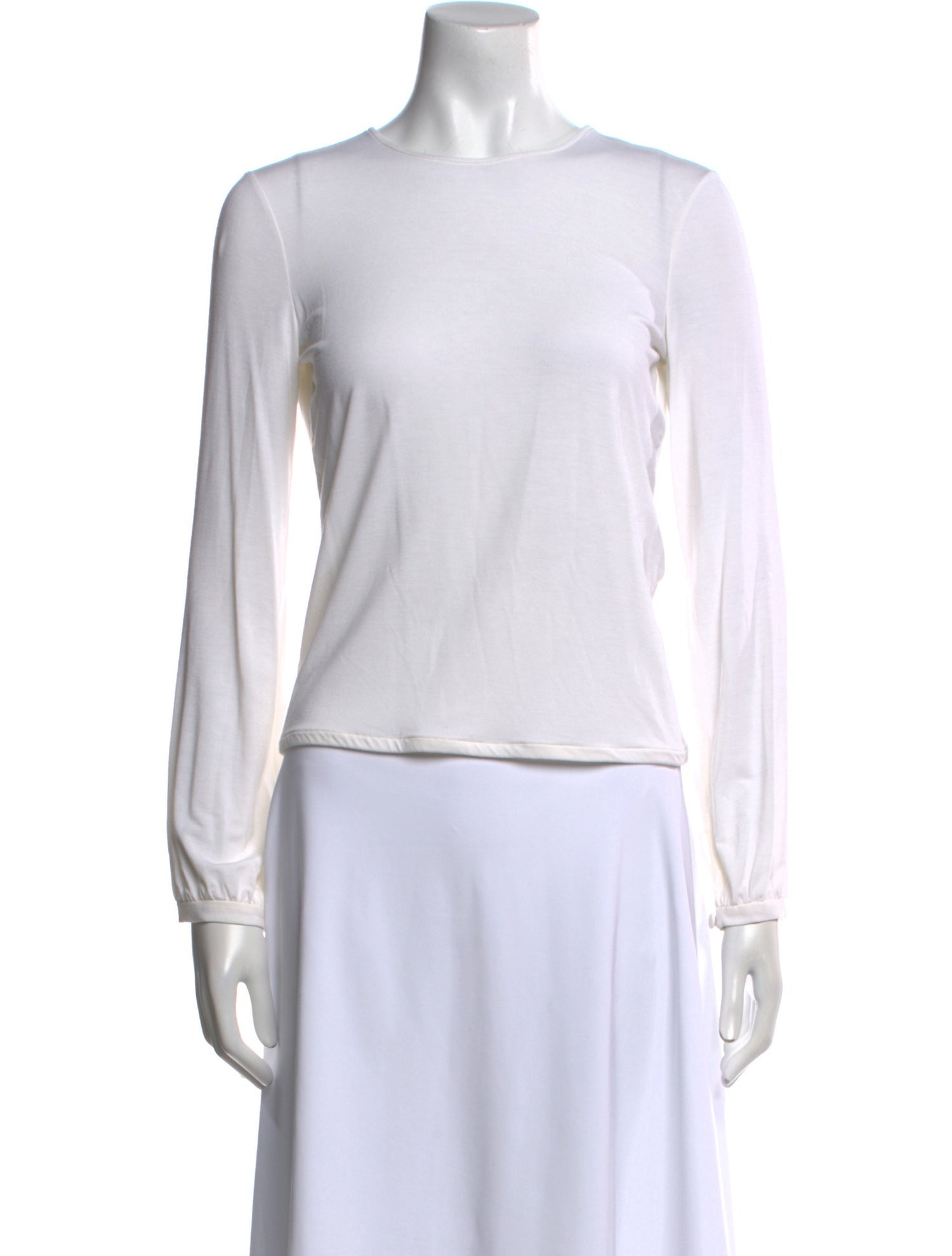 Giorgio Armani Virgin Wool Crew Neck Top