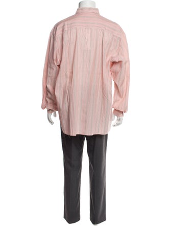 Giorgio Armani Striped Long Sleeve Dress Shirt