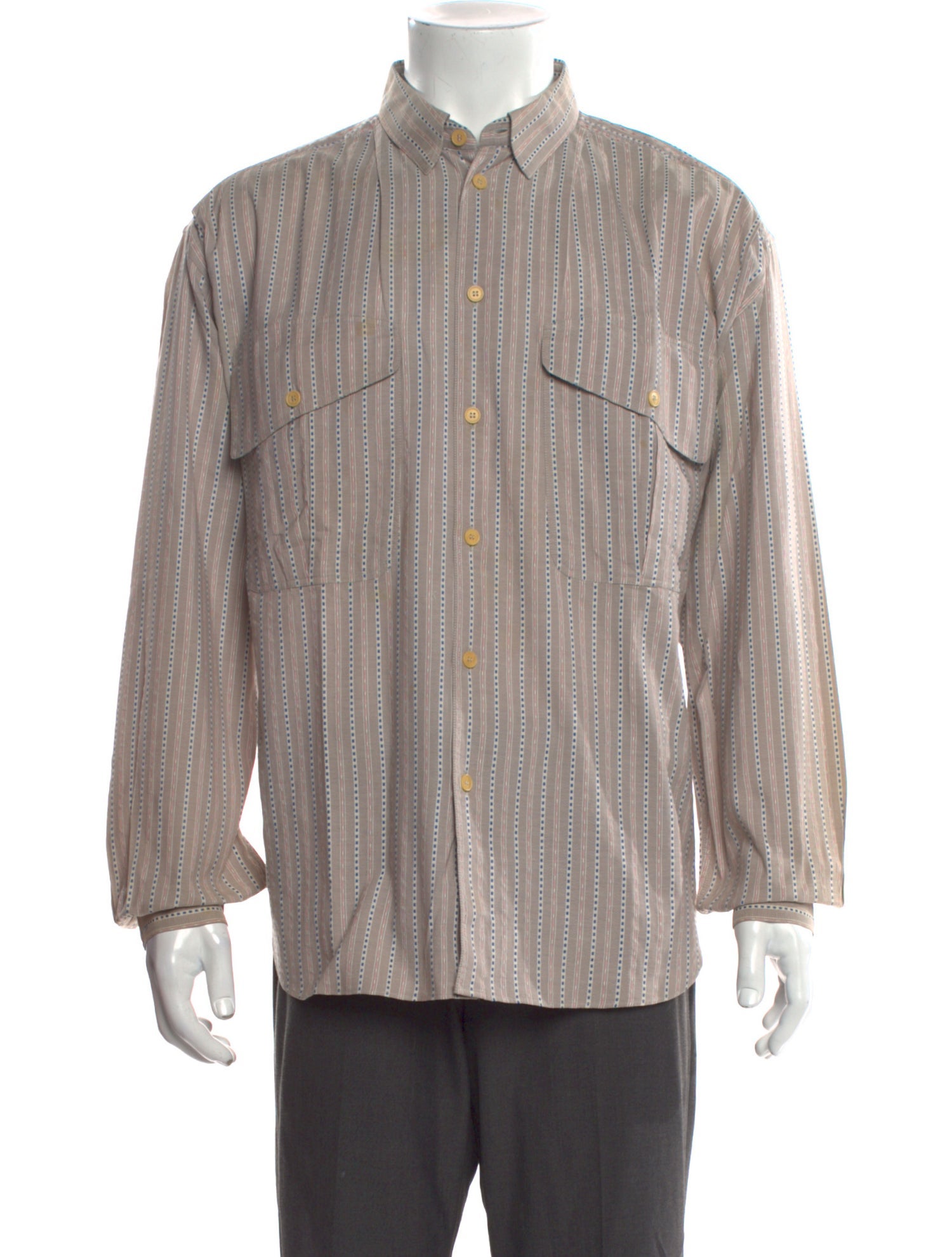 Giorgio Armani Striped Long Sleeve Shirt