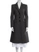 Giorgio Armani Wool Houndstooth Print Peacoat