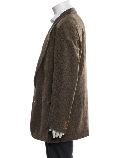 Giorgio Armani Virgin Wool Tweed Pattern Overcoat