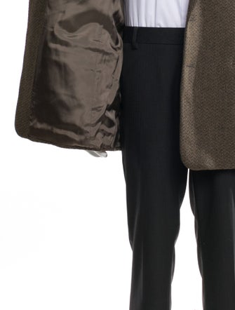 Giorgio Armani Virgin Wool Tweed Pattern Overcoat