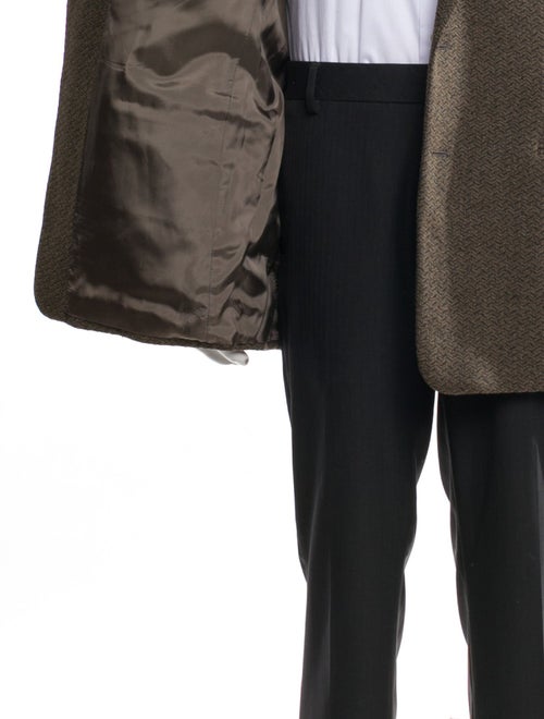 Giorgio Armani Virgin Wool Tweed Pattern Overcoat