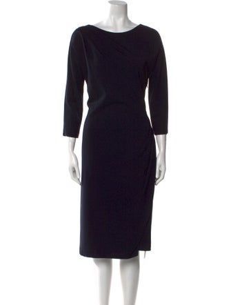 Giorgio Armani Bateau Neckline Midi Length Dress