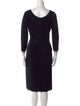 Giorgio Armani Bateau Neckline Midi Length Dress