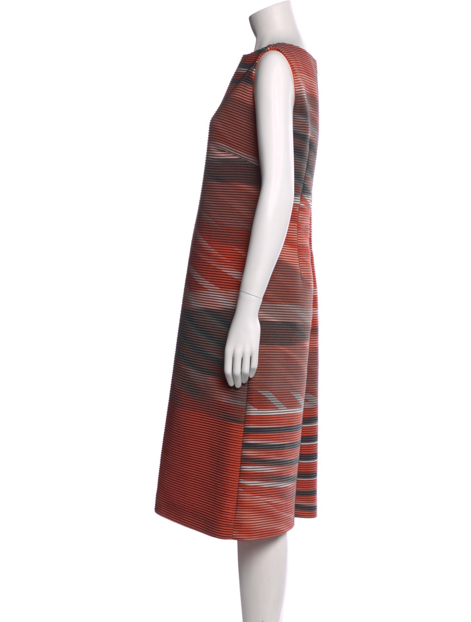 Giorgio Armani Striped Midi Length Dress