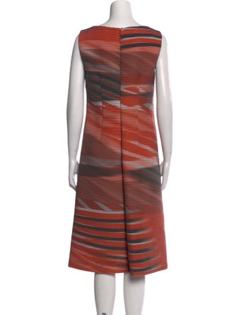 Giorgio Armani Striped Midi Length Dress