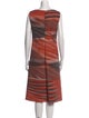 Giorgio Armani Striped Midi Length Dress