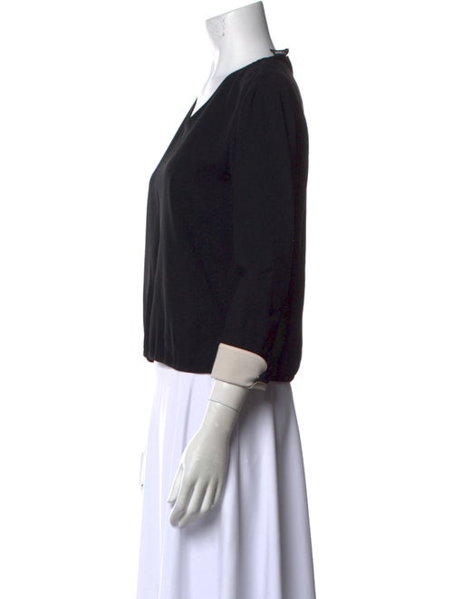 Giorgio Armani Scoop Neck Three-Quarter Sleeve Top